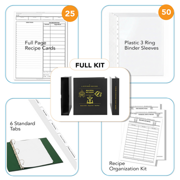 Personalize the binder with custom text to create a family cookbook, personal culinary collection or thoughtful gift for someone who loves to cook.